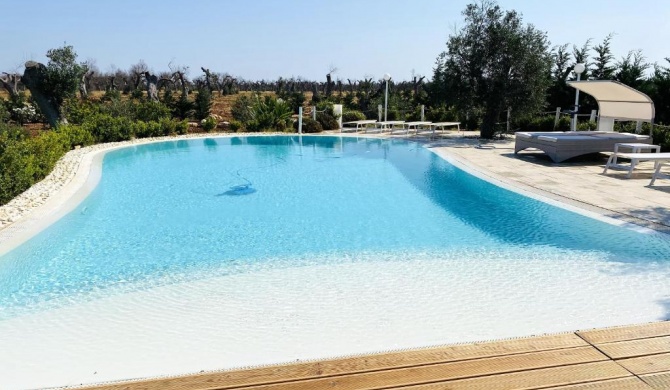 2 bedrooms property with shared pool enclosed garden and wifi at Nardo 2 km away from the beach