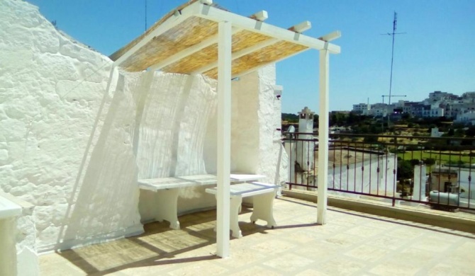 Studio with city view and furnished terrace at Ostuni 7 km away from the beach
